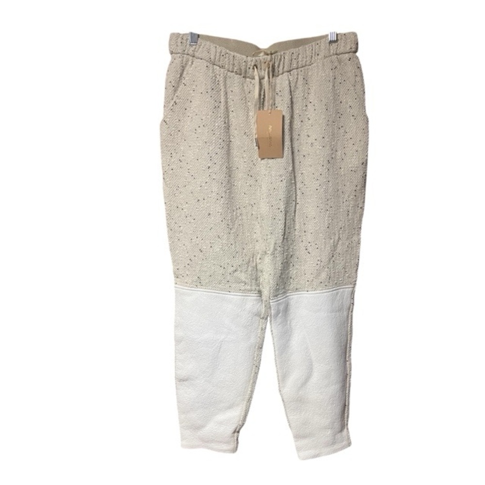 Nanushka Two Tone Faux Leather Jogger Trousers NWT
